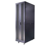 Шкаф серверный телекоммуникационный напольн. ND-SC-42U60/120-BK 19дюйм 42U 600х1200мм для распределит. и серверн. оборудования; передн. и задн. двойн. перфорир. двери ручки с замком RAL 9004 черн. Cabeus 11120c