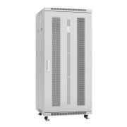 Шкаф монтажный телекоммуникационный напольн. ND-05C-27U60/80 19дюйм 27U 600х800х1388мм для распределит. и серверн. оборудования; передн. и задн. перфорир. двери ручка с замком RAL 7035 сер. Cabeus 7224c